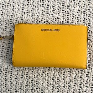 Michael Kors Mustard Yellow Wristlet